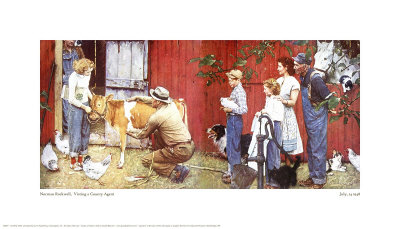 Norman Rockwell Visits A County Agent I by Norman Rockwell Pricing Limited Edition Print image