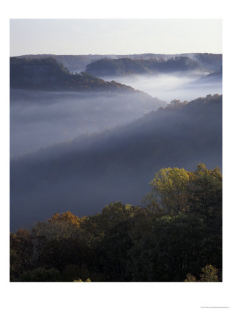 Morning Fog On Ridges Of Red River Gorge Geological Area, Great Smokey Mountains Nat. Park Tennesse by Adam Jones Pricing Limited Edition Print image