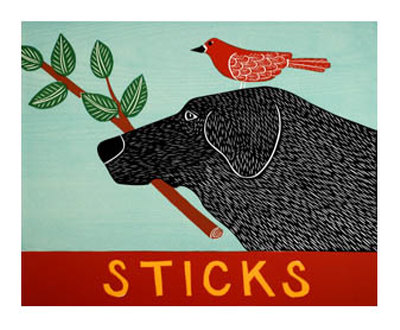 Sticks by Stephen Huneck Pricing Limited Edition Print image
