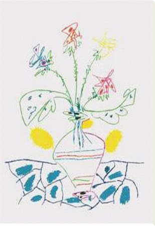 Vase With Flowers by Pablo Picasso Pricing Limited Edition Print image