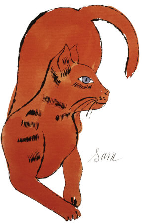 25 Cats Named Sam And One Blue Pussy By Andy Warhol, C.1954 (Red Sam) by Andy Warhol Pricing Limited Edition Print image