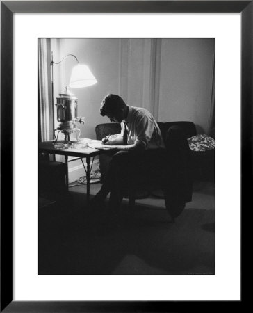 Presidential Candidate John F. Kennedy Makes Last Minute Notes In At Democratic National Convention by Hank Walker Pricing Limited Edition Print image