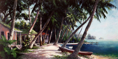 Island Haus Cottages by Art Fronckowiak Pricing Limited Edition Print image