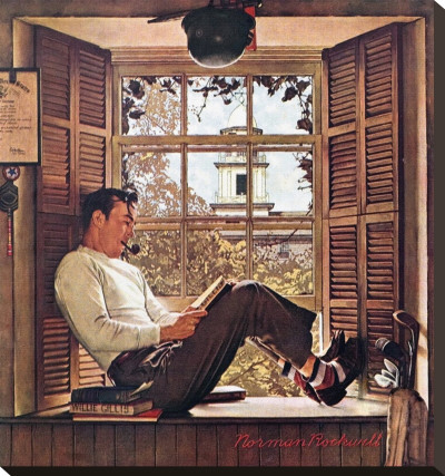 Willie Gillis In College by Norman Rockwell Pricing Limited Edition Print image