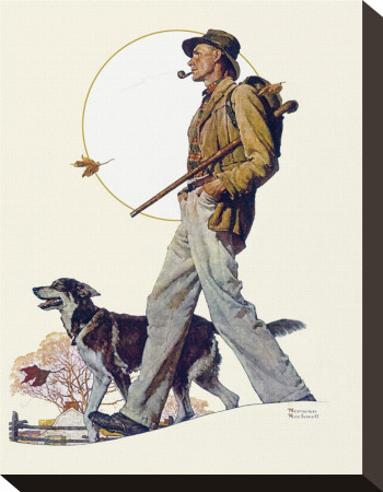 Autumn Stroll by Norman Rockwell Pricing Limited Edition Print image