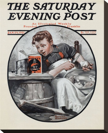 Peeling Potatoes by Norman Rockwell Pricing Limited Edition Print image