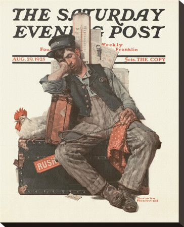 Asleep On The Job by Norman Rockwell Pricing Limited Edition Print image