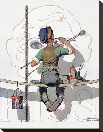 Signpainter by Norman Rockwell Pricing Limited Edition Print image