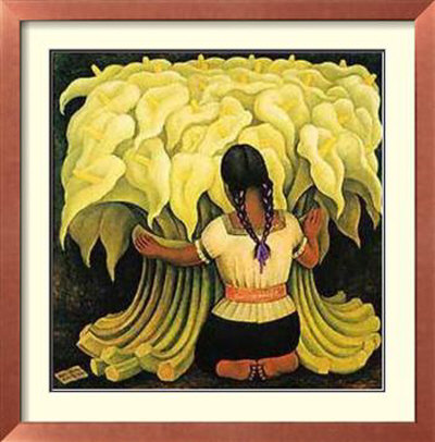 Girl With Lilies by Diego Rivera Pricing Limited Edition Print image