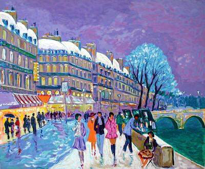 Premiere Neige A Paris by Jean-Claude Picot Pricing Limited Edition Print image