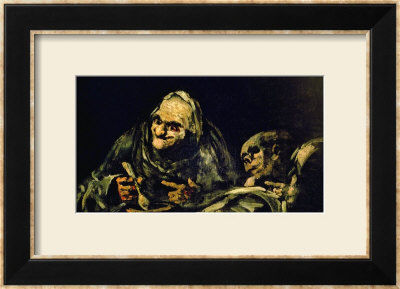 Two Old Men Eating, One Of The Black Paintings, 1819-23 by Francisco De Goya Pricing Limited Edition Print image