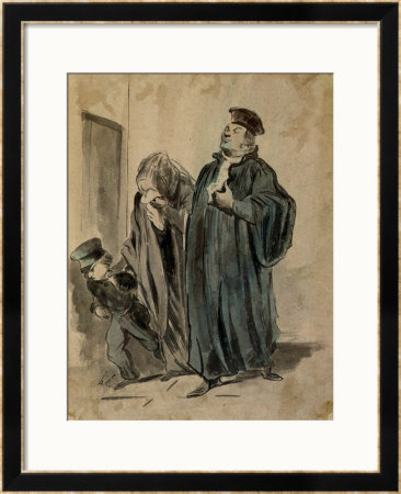 Judge, Woman And Child by Honore Daumier Pricing Limited Edition Print image