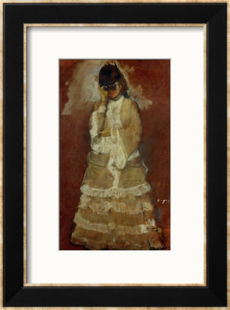 Woman With Binoculars by Edgar Degas Pricing Limited Edition Print image