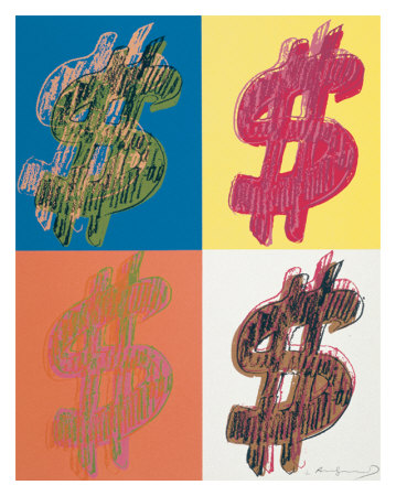 Quadrant Dollar Signs, C.1982 by Andy Warhol Pricing Limited Edition Print image