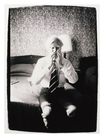 Self-Portrait, C.1982 (On Bed) by Andy Warhol Pricing Limited Edition Print image