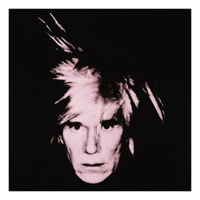 Self-Portrait, C.1986 (Pink On Black) by Andy Warhol Pricing Limited Edition Print image