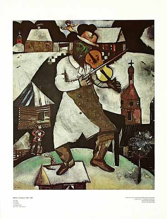Geigenspieler (Klein) by Marc Chagall Pricing Limited Edition Print image