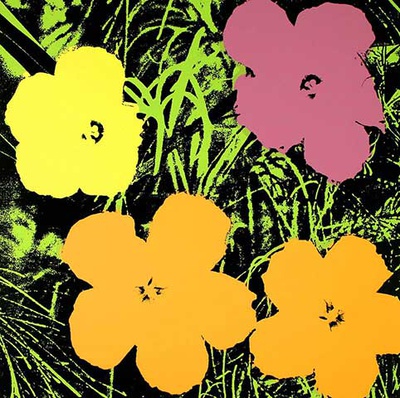 Blumen 67 Ocker/Gelb/Flieder by Andy Warhol Pricing Limited Edition Print image