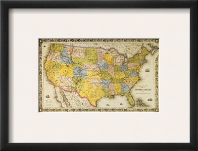 United States Map, 1866 by Frederic Remington Pricing Limited Edition Print image