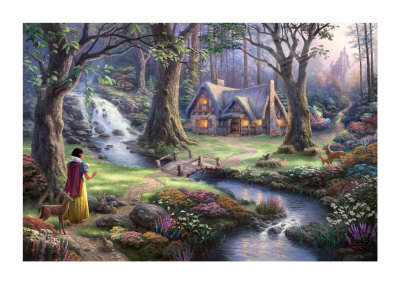 Snow White Discovers The Cottage by Thomas Kinkade Pricing Limited Edition Print image