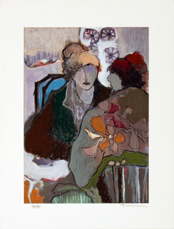 Conversation by Itzchak Tarkay Pricing Limited Edition Print image