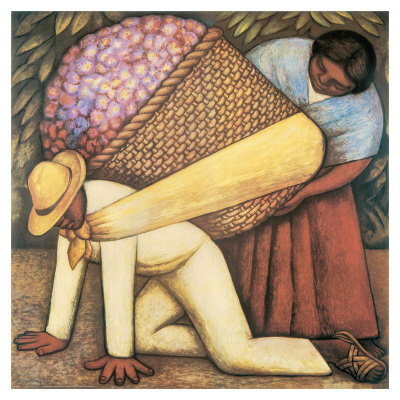 The Flower Carrier by Diego Rivera Pricing Limited Edition Print image