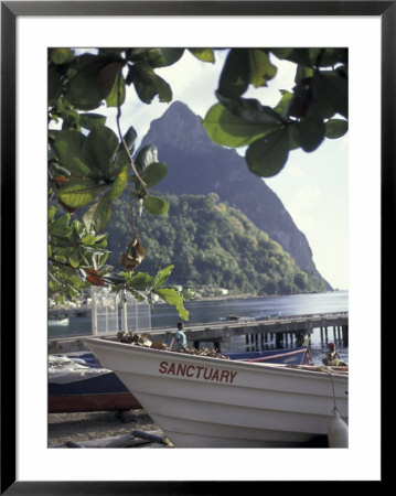 View Of Gros Piton On Soufriere, St. Lucia, Caribbean by Robin Hill Pricing Limited Edition Print image