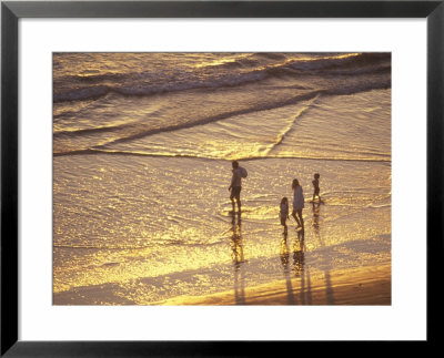 Family On Beach At Sunset by David Harrison Pricing Limited Edition Print image