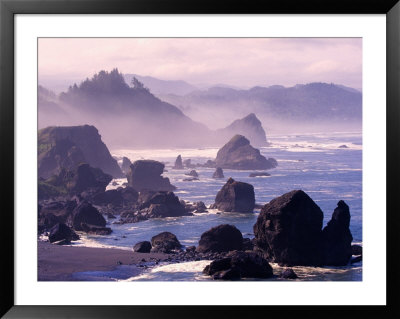 Morning Mist Along Oregon Coast Near Nesika, Oregon, Usa by Adam Jones Pricing Limited Edition Print image