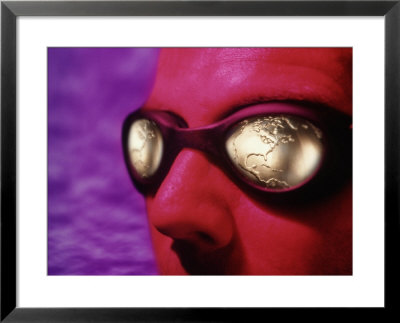 Man With Golden Globe Goggles by Guy Crittenden Pricing Limited Edition Print image