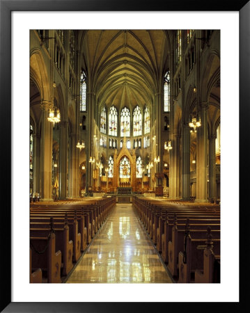 Gothic Interior Of The Cathedral Basilica Of The Assumption, Covington, Kentucky, Usa by Adam Jones Pricing Limited Edition Print image