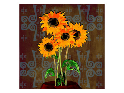 Three Sunflowers Ii by Miguel Paredes Pricing Limited Edition Print image