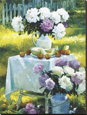 Peonies & Cantaloupe by Don Ricks Pricing Limited Edition Print image