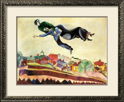 Au Dessus De La Ville by Marc Chagall Pricing Limited Edition Print image