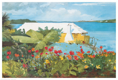 Flower Garden And Bungalow, Bermuda, C.1899 by Winslow Homer Pricing Limited Edition Print image