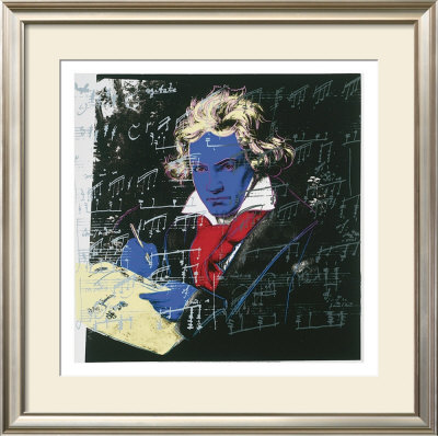 Beethoven, C.1987 (Blue Face) by Andy Warhol Pricing Limited Edition Print image