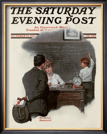Knowledge Is Power by Norman Rockwell Pricing Limited Edition Print image