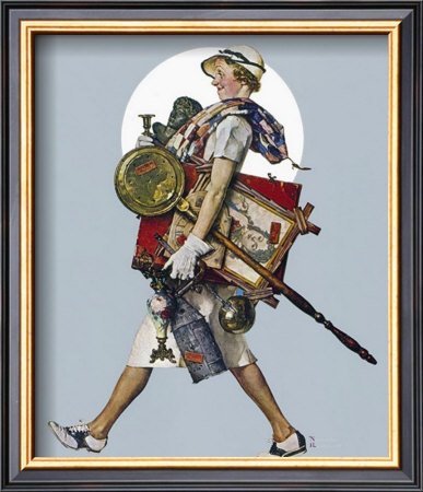 Antique Hunter by Norman Rockwell Pricing Limited Edition Print image
