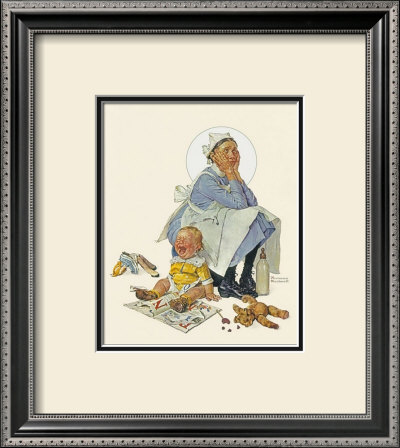 The Nanny by Norman Rockwell Pricing Limited Edition Print image