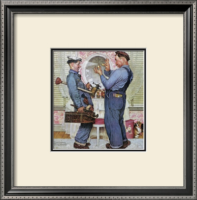 The Plumbers by Norman Rockwell Pricing Limited Edition Print image