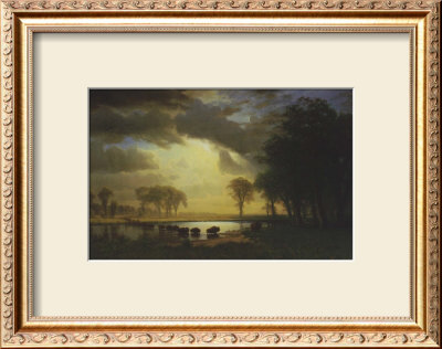 Buffalo Trail C.1867 by Albert Bierstadt Pricing Limited Edition Print image