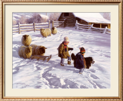 The Sledding Party by Robert Duncan Pricing Limited Edition Print image