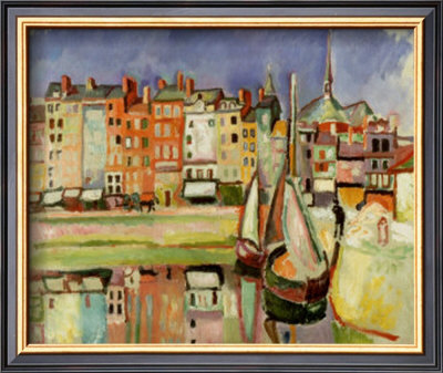 Old Houses Along The Honfleur Dock, 1906 by Raoul Dufy Pricing Limited Edition Print image