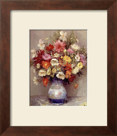 Dahlias Dans Un Pot Bleu by Marcel Dyf Pricing Limited Edition Print image