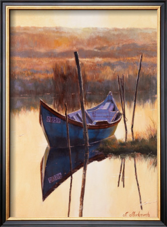 Blue Boat by Nenad Mirkovich Pricing Limited Edition Print image