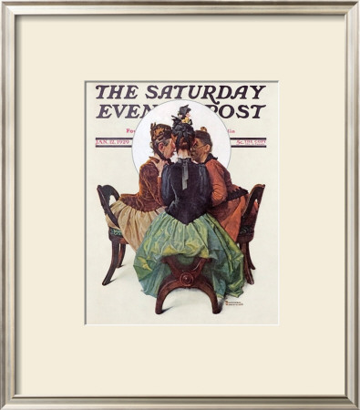 Three Gossips by Norman Rockwell Pricing Limited Edition Print image