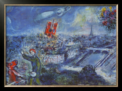 View Of Paris by Marc Chagall Pricing Limited Edition Print image
