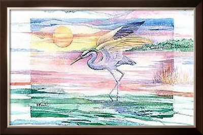 Blue Heron Twilight by Paul Brent Pricing Limited Edition Print image