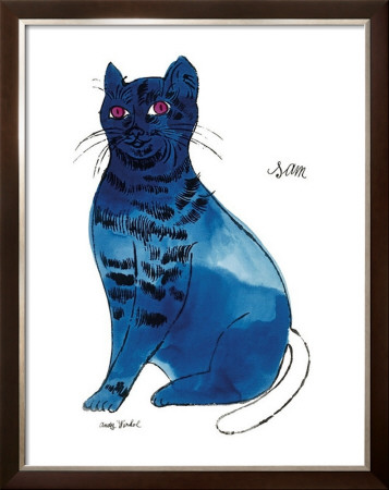25 Cats Named Sam And One Blue Pussy By Andy Warhol, C.1954 (Blue Sam) by Andy Warhol Pricing Limited Edition Print image