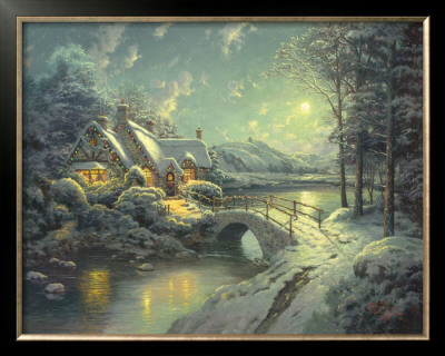 Christmas Moonlight by Thomas Kinkade Pricing Limited Edition Print image